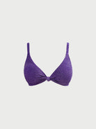 Women's Knit Nylon Plus Size Bikini Tops Purple Sustainable Plus Size Bikinis - BERLOOK