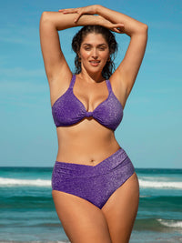 Women's Knit Nylon Plus Size Bikini Tops Sustainable Plus Size Bikinis - BERLOOK