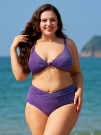 Women's Knit Nylon Plus Size Bikini Tops Sustainable Plus Size Bikinis - BERLOOK