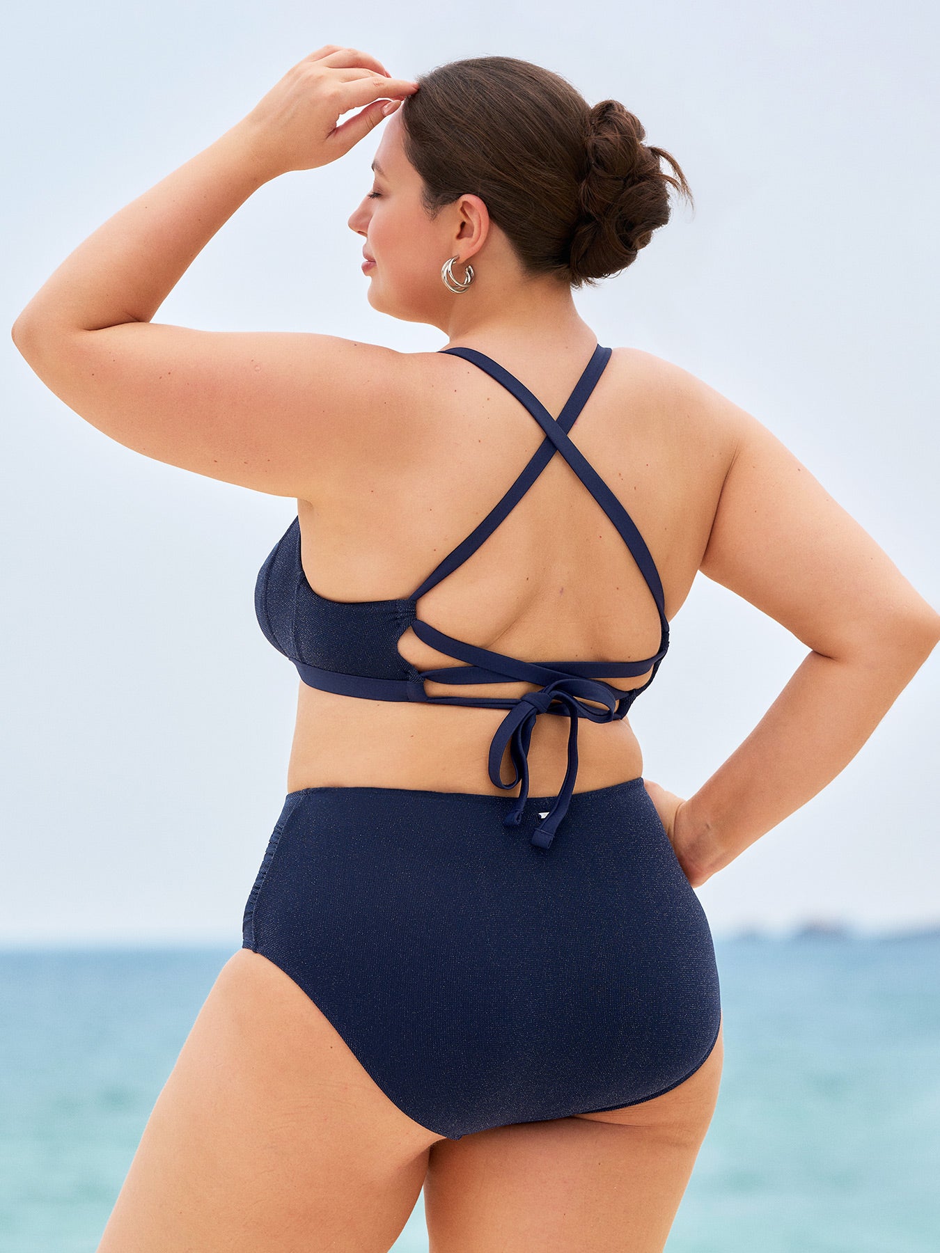 Women's Knit Nylon Plus Size Bikini Tops Sustainable Plus Size Bikinis - BERLOOK