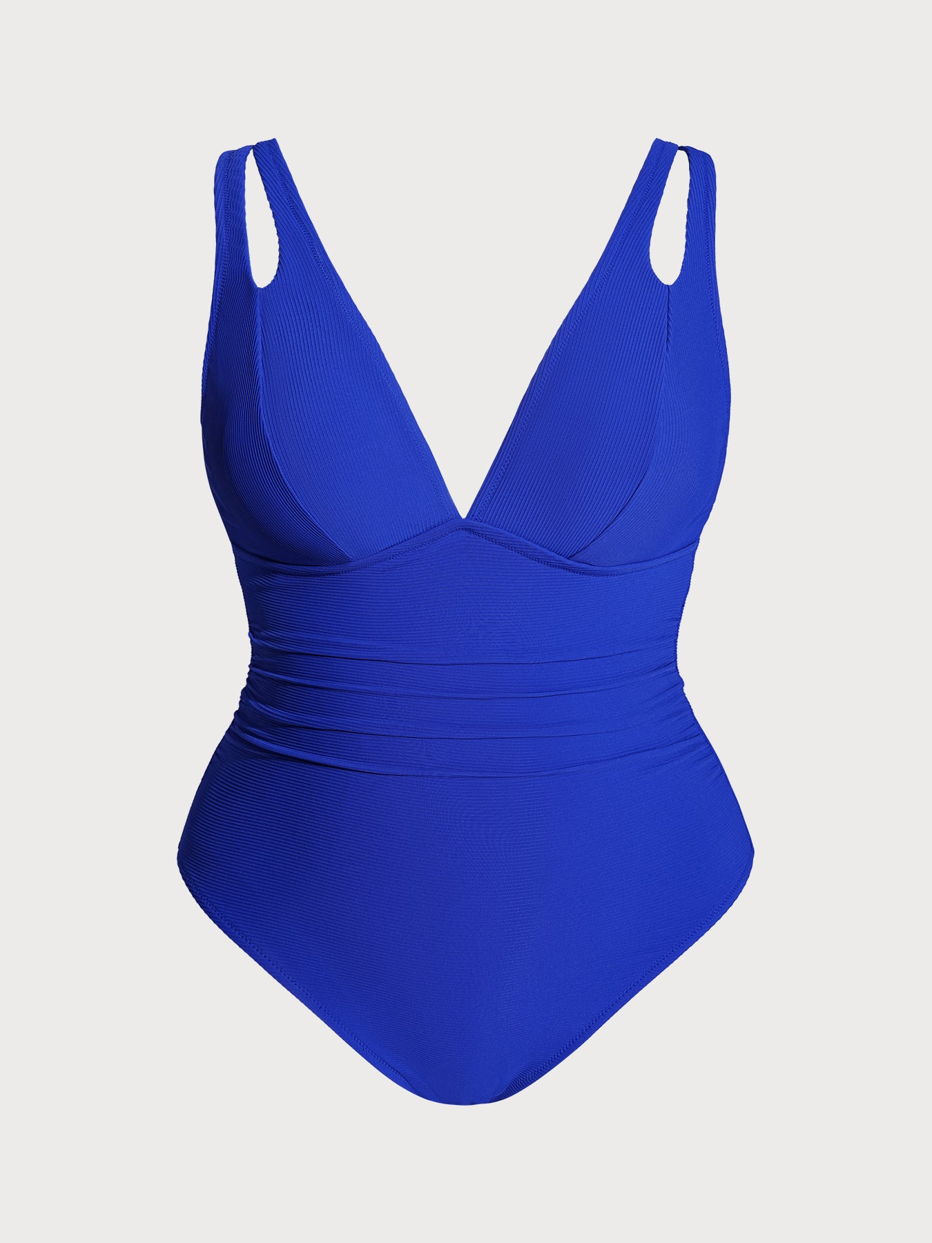Women's knit nylon plus-size one-piece Blue Sustainable Plus Size One-Pieces - BERLOOK