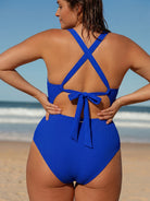 Women's knit nylon plus-size one-piece Sustainable Plus Size One-Pieces - BERLOOK
