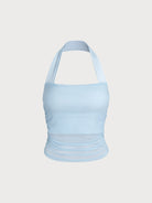 Women's Knit Nylon Sports Bra Sustainable Yoga Tops - BERLOOK