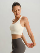 Women's Knit Nylon Sports Bra Sustainable Yoga Tops - BERLOOK