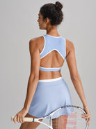 Women's Knit Nylon Sports Vest Sustainable Yoga Tops - BERLOOK