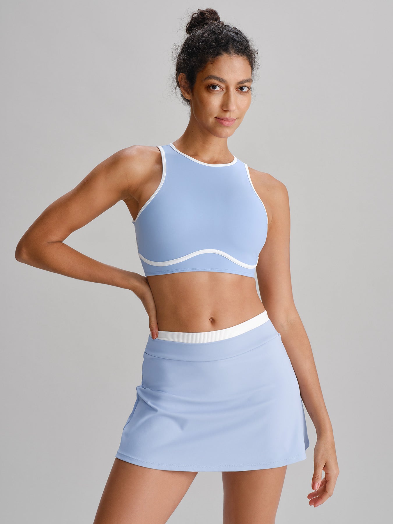 Women's Knit Nylon Sports Vest Sustainable Yoga Tops - BERLOOK