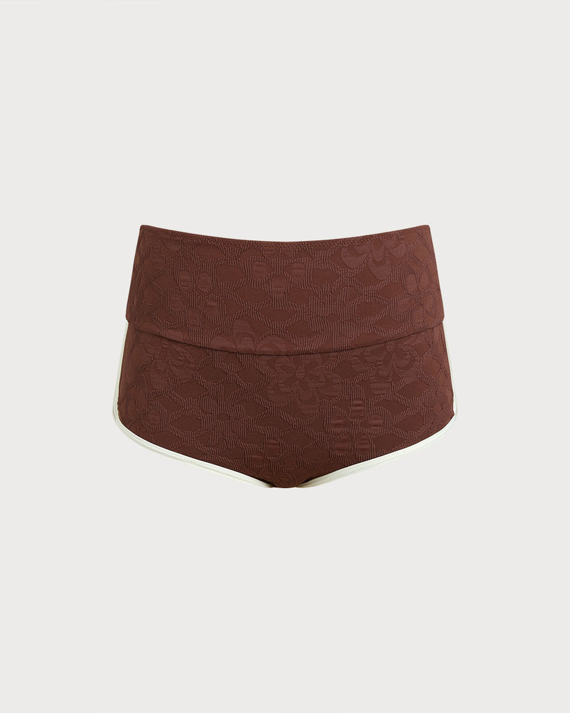 Women's Knit Nylon Surfing Bottoms Dark Coffee Sustainable Surfing Clothes - BERLOOK