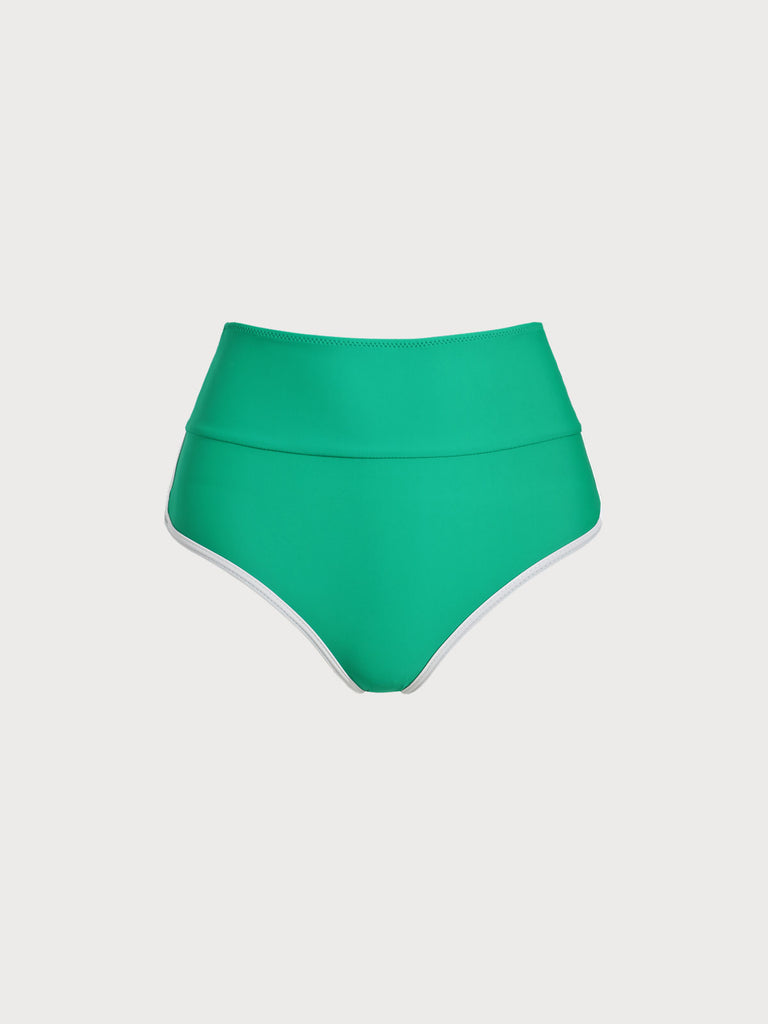 Women's Knit Nylon Surfing Bottoms Green Sustainable Surfing Clothes - BERLOOK