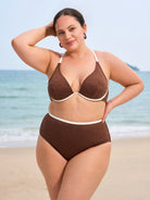 Women's Knit Polyester Bikini Bottoms Sustainable Plus Size Bikinis - BERLOOK