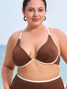 Women's Knit Polyester Bikini Top Sustainable Plus Size Bikinis - BERLOOK