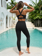 Women's Knit Polyester Leggings Sustainable Yoga Bottoms - BERLOOK