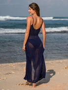 Women's Knit Viscose Overlay Top and Bottom Sustainable Cover-ups - BERLOOK