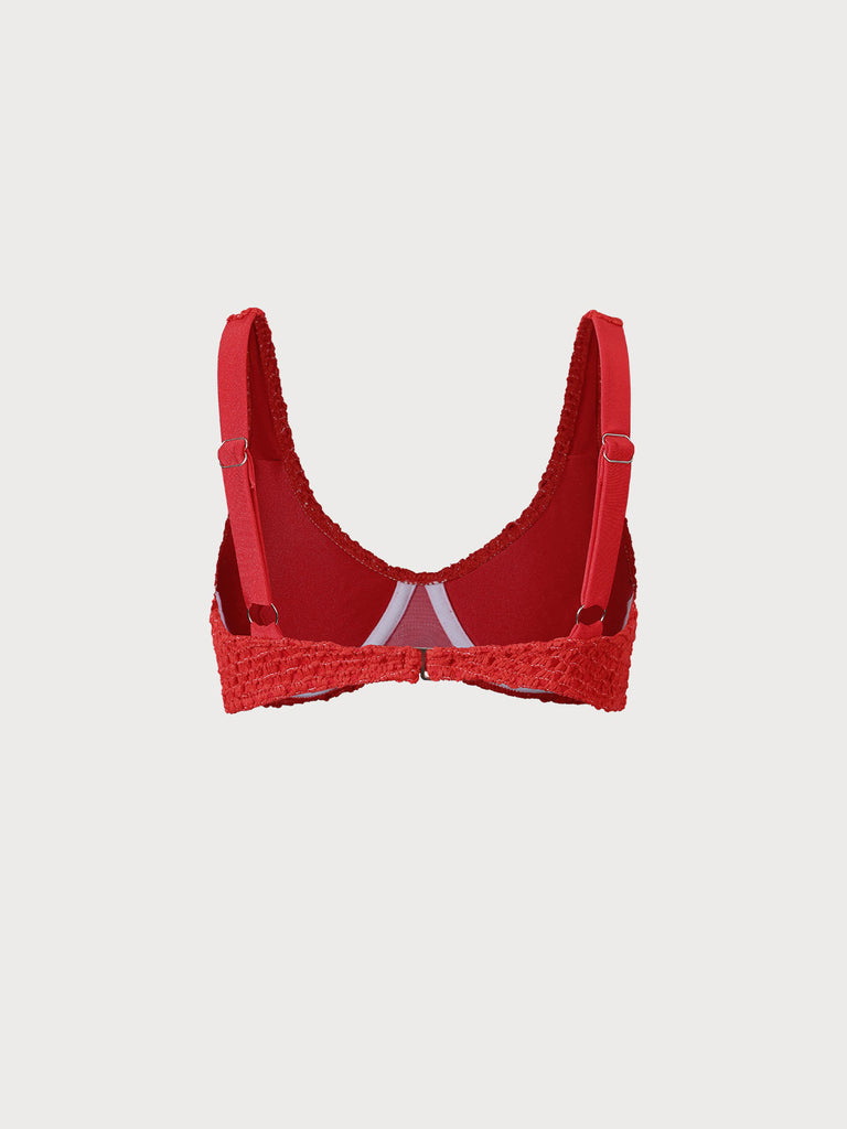 Women's Knitted Acrylic Bikini Top Sustainable Bikinis - BERLOOK