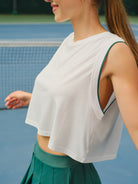 Women's Knitted Cotton Yoga Tank Top Sustainable Yoga Tops - BERLOOK