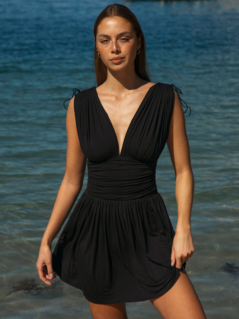 Women's Knitted Modal Cover-up Dress Sustainable Beach Dress - BERLOOK