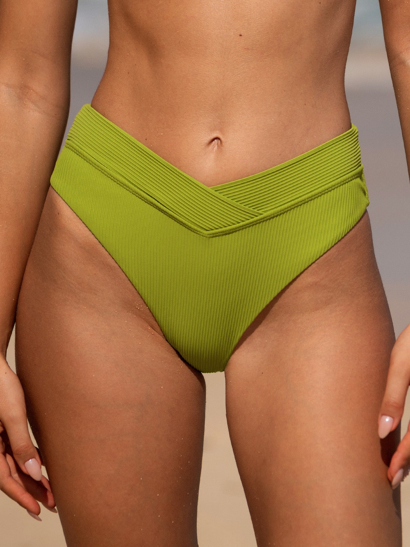 Women's Knitted Nylon Bikini Bottom Sustainable Bikinis - BERLOOK