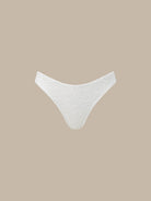 Women's Knitted Nylon Bikini Bottom White Sustainable - BERLOOK