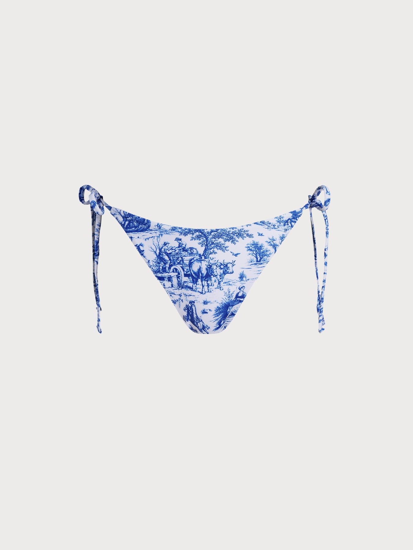 Women's Knitted Nylon Bikini Bottoms Blue Sustainable Bikinis - BERLOOK