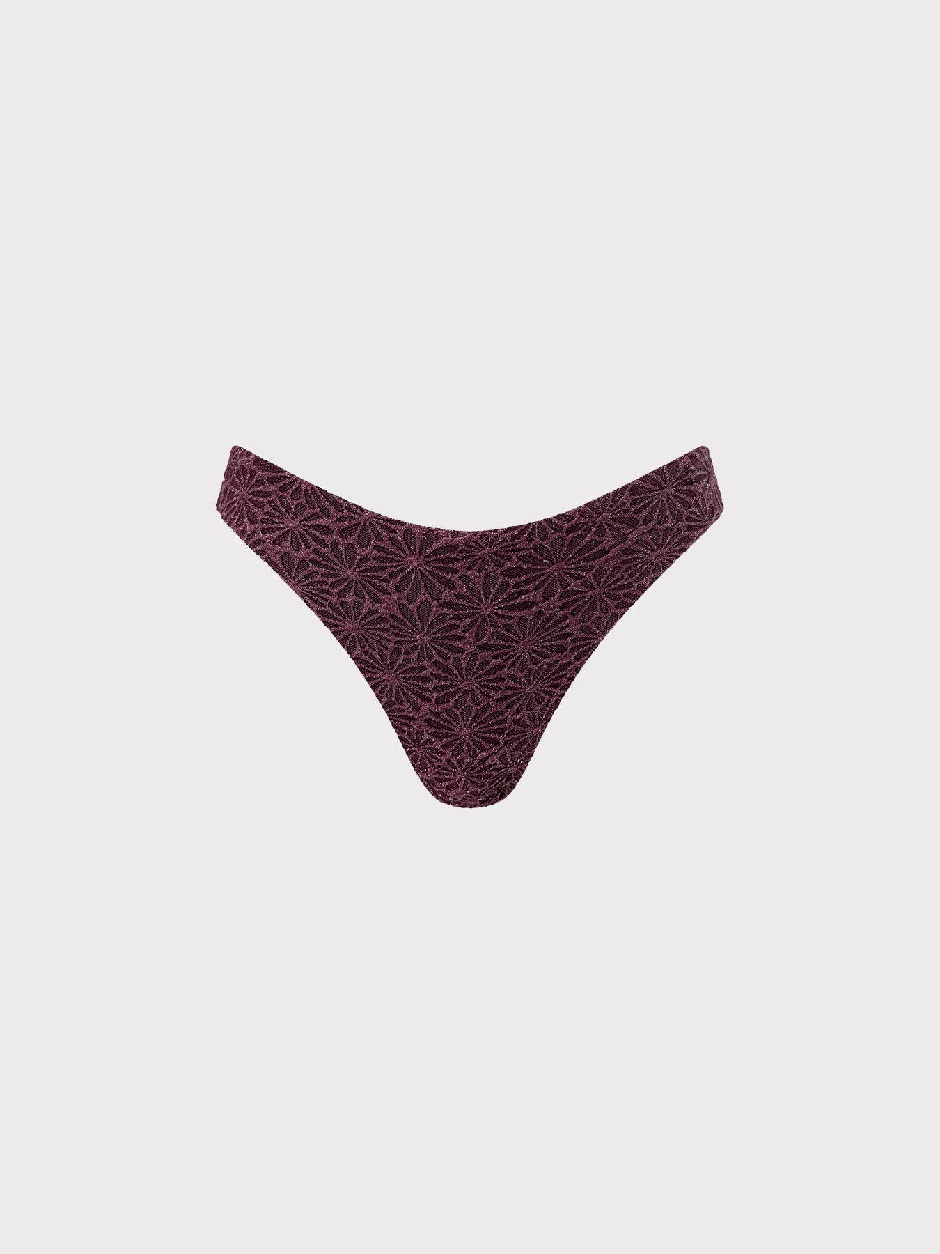 Women's Knitted Nylon Bikini Bottoms Dark Coffee Sustainable Bikinis - BERLOOK