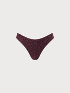 Women's Knitted Nylon Bikini Bottoms Dark Coffee Sustainable Bikinis - BERLOOK