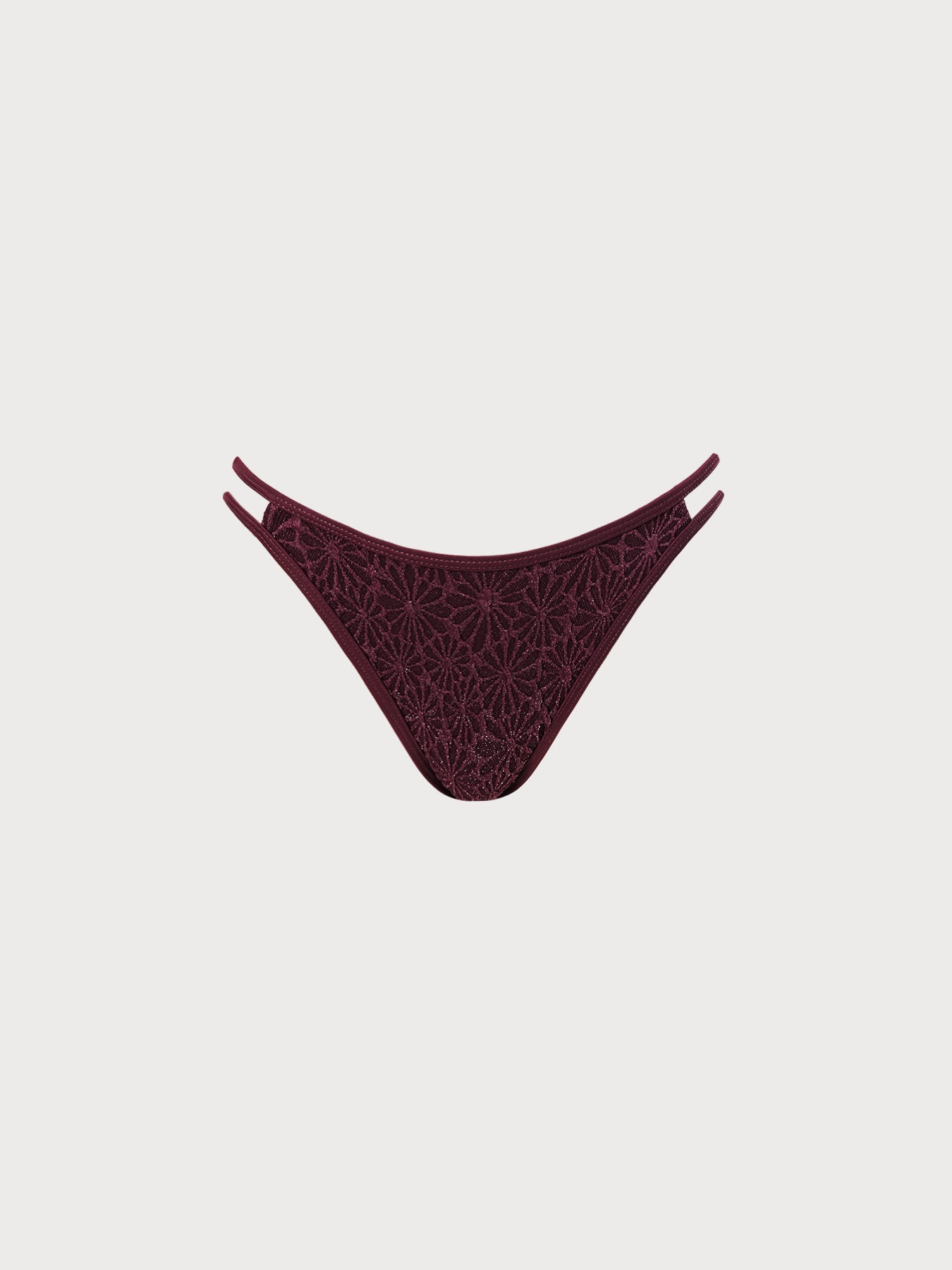 Women's Knitted Nylon Bikini Bottoms Dark Coffee Sustainable Bikinis - BERLOOK