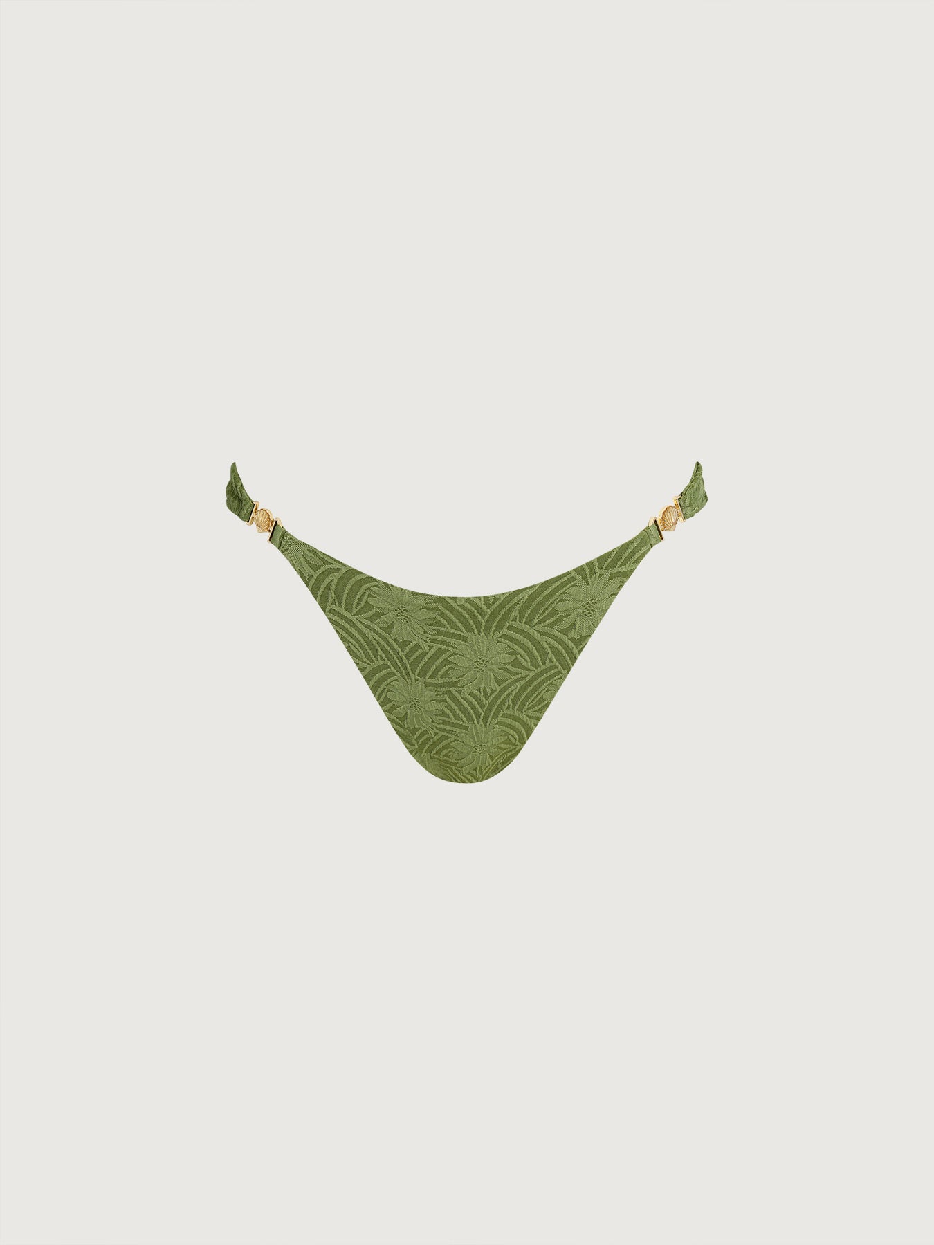 Women's Knitted Nylon Bikini Bottoms Dark Green Sustainable Bikinis - BERLOOK