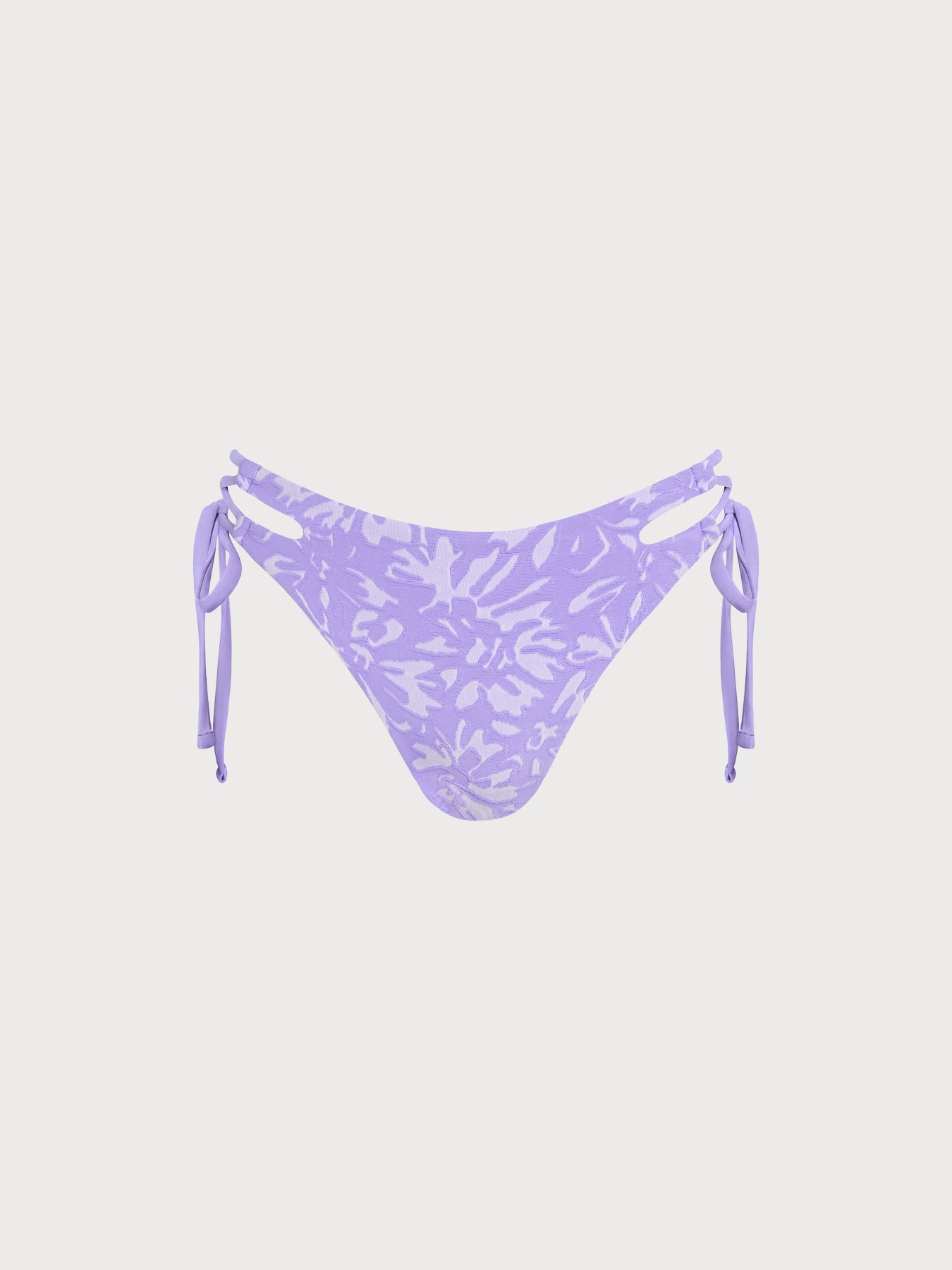 Women's Knitted Nylon Bikini Bottoms Light Purple Sustainable Bikinis - BERLOOK