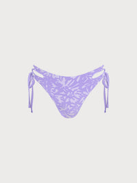 Women's Knitted Nylon Bikini Bottoms Light Purple Sustainable Bikinis - BERLOOK