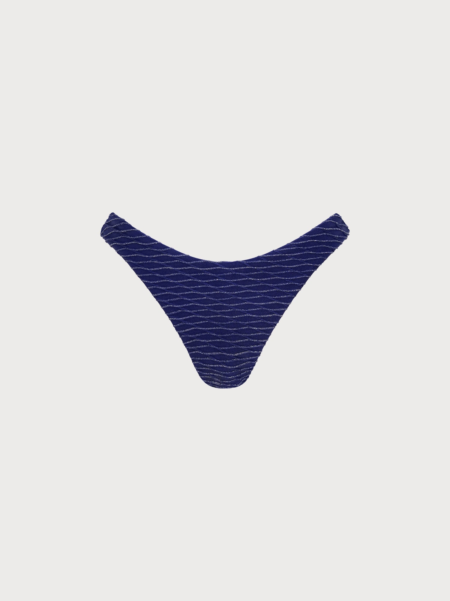 Women's Knitted Nylon Bikini Bottoms Navy Sustainable - BERLOOK
