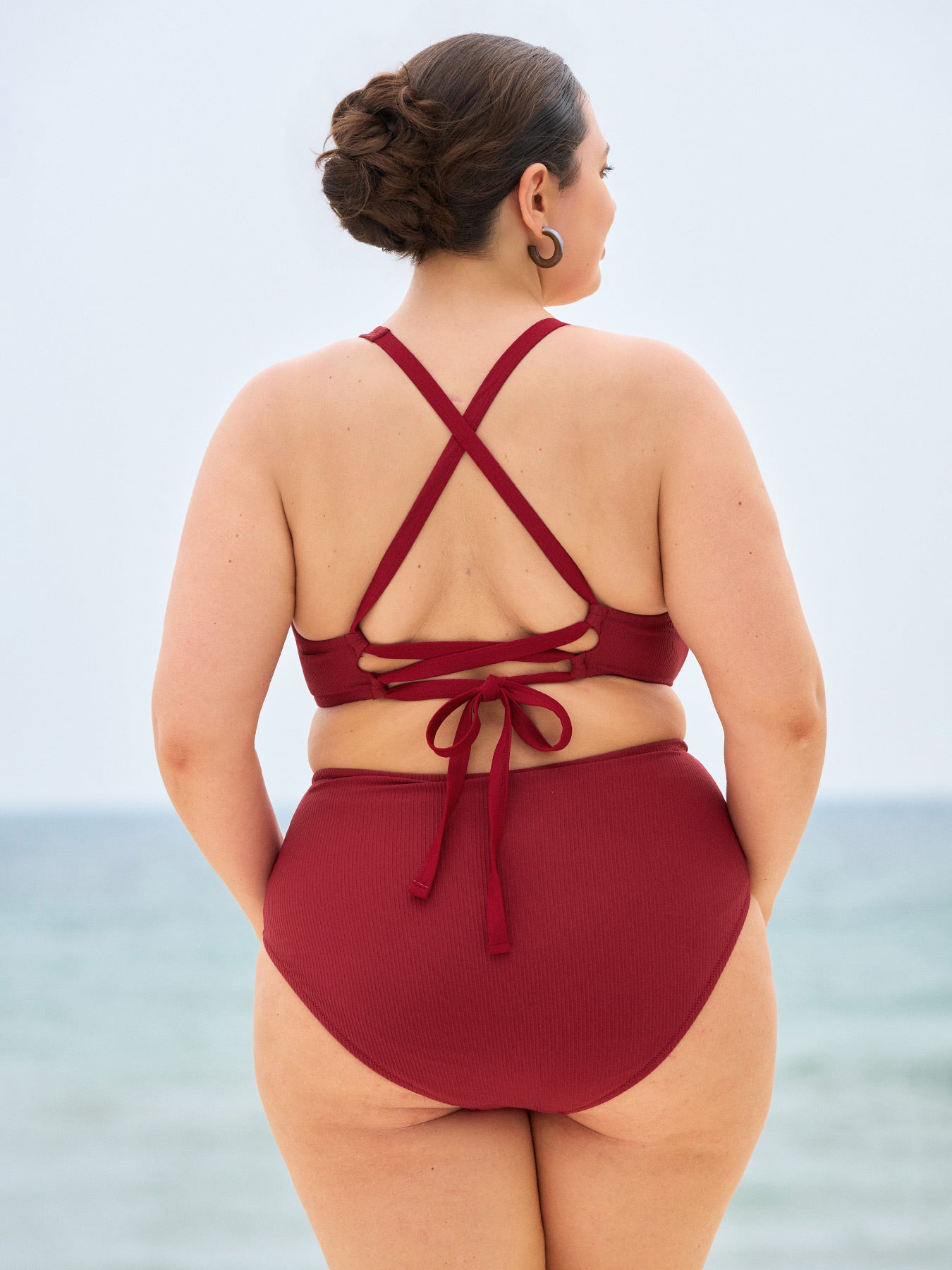 Women's Knitted Nylon Bikini Bottoms Sustainable Plus Size Bikinis - BERLOOK