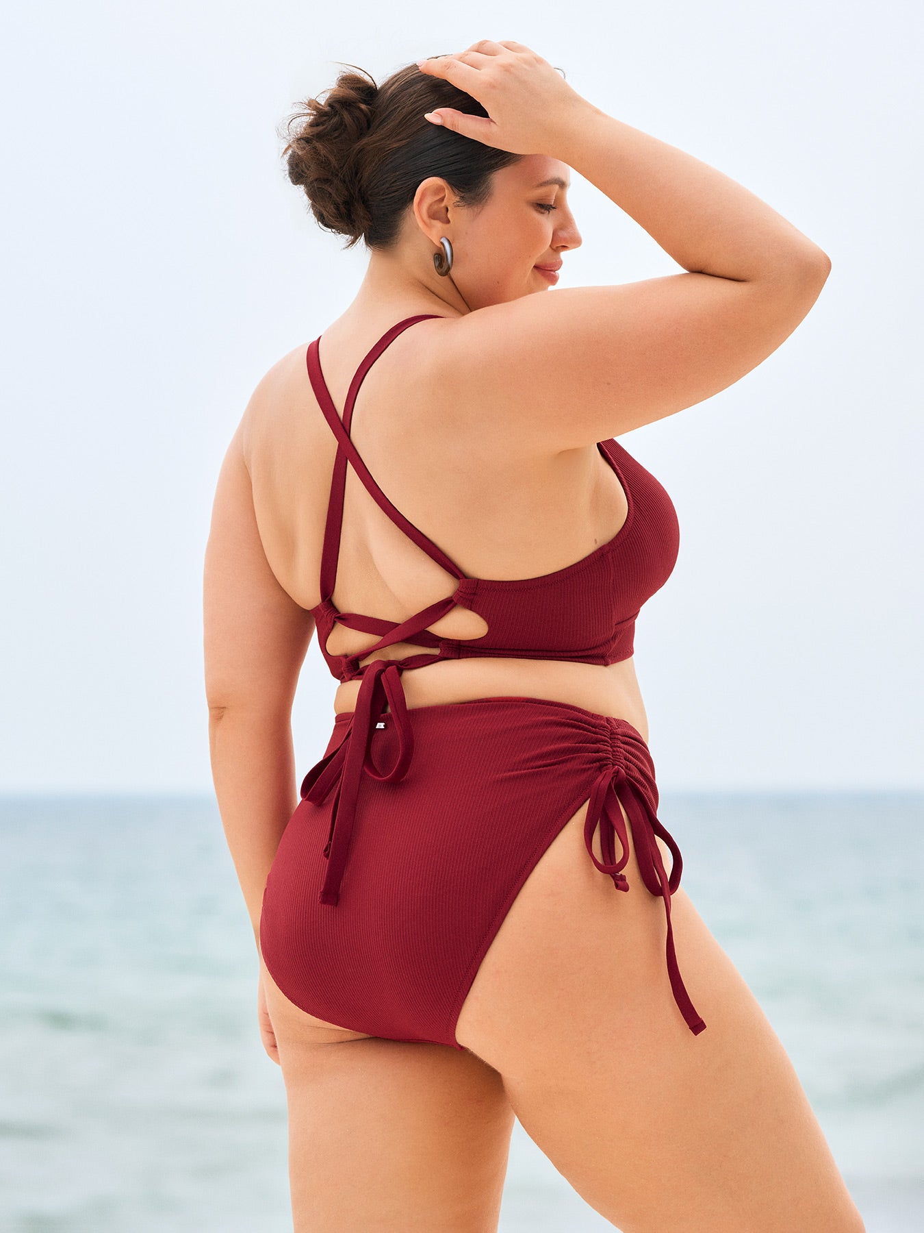 Women's Knitted Nylon Bikini Bottoms Sustainable Plus Size Bikinis - BERLOOK