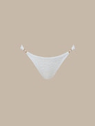 Women's Knitted Nylon Bikini Bottoms White Sustainable Bikinis - BERLOOK