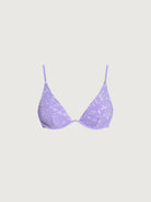 Women's Knitted Nylon Bikini Top Light Purple Sustainable Bikinis - BERLOOK