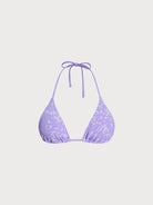 Women's Knitted Nylon Bikini Top Light Purple Sustainable Bikinis - BERLOOK