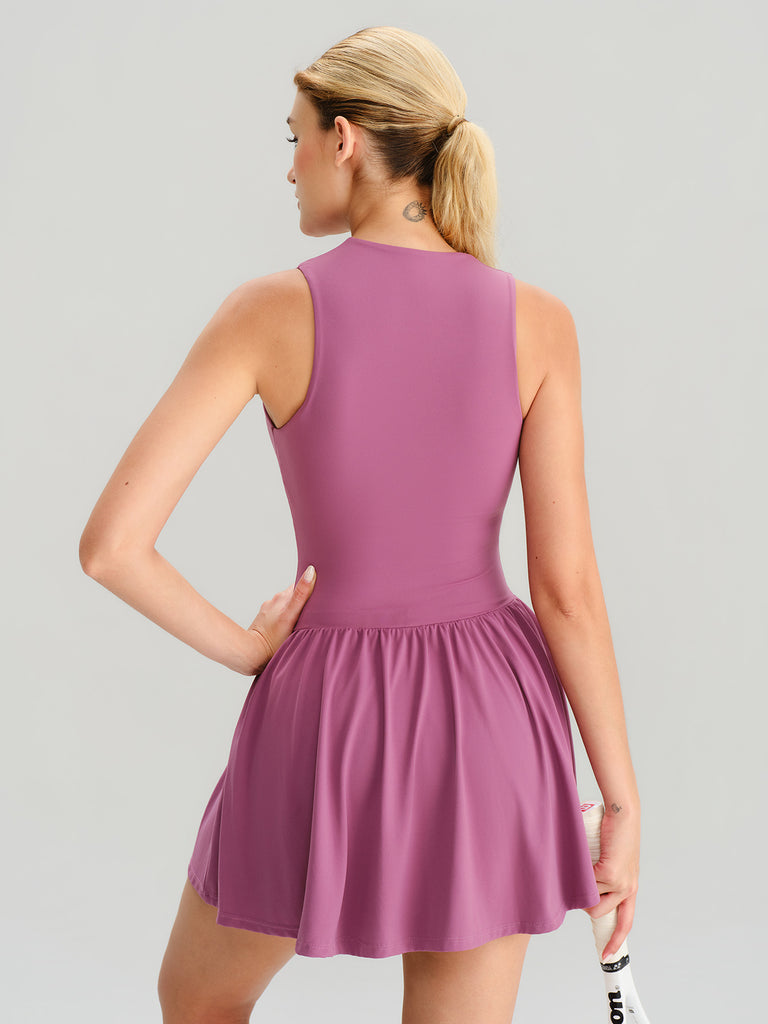 Women's Knitted Nylon Dresses Sustainable Yoga Dresses&Yoga Jumpsuit - BERLOOK