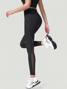 Women's Knitted Nylon Leggings Black Sustainable - BERLOOK