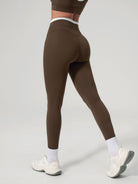 Women's Knitted Nylon Leggings Coffee Sustainable - BERLOOK
