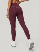 Women's Knitted Nylon Leggings Red Sustainable - BERLOOK