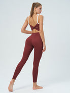 Women's Knitted Nylon Leggings Sustainable Yoga Bottoms - BERLOOK