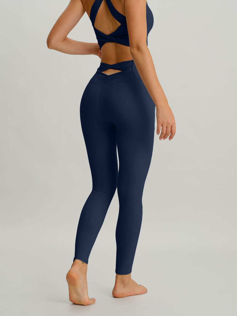 Women's Knitted Nylon Leggings Sustainable Yoga Bottoms - BERLOOK