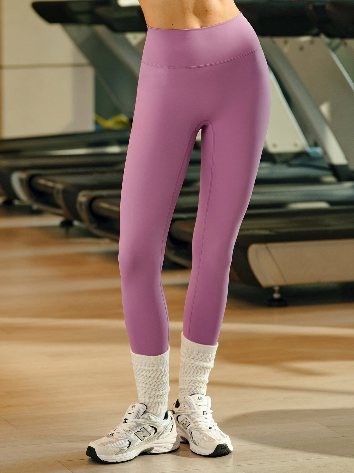 Women's Knitted Nylon Leggings Sustainable Yoga Bottoms - BERLOOK
