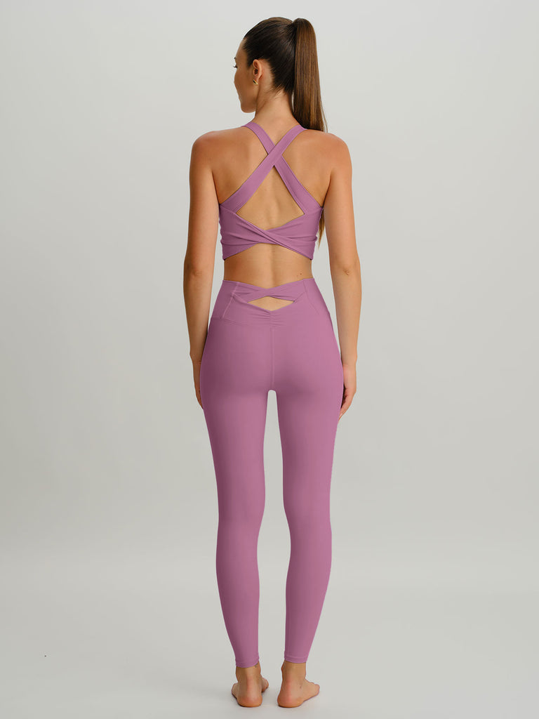 Women's Knitted Nylon Leggings Sustainable Yoga Bottoms - BERLOOK