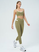 Women's Knitted Nylon Leggings Sustainable Yoga Bottoms - BERLOOK