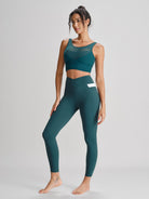 Women's Knitted Nylon Leggings Sustainable Yoga Bottoms - BERLOOK