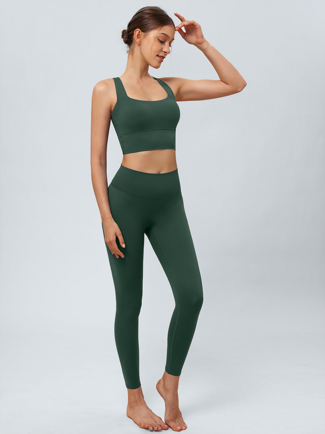 Women's Knitted Nylon Leggings Sustainable Yoga Bottoms - BERLOOK