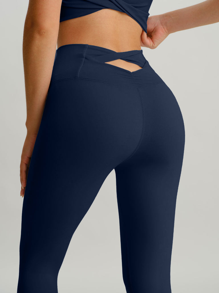 Women's Knitted Nylon Leggings Sustainable Yoga Bottoms - BERLOOK