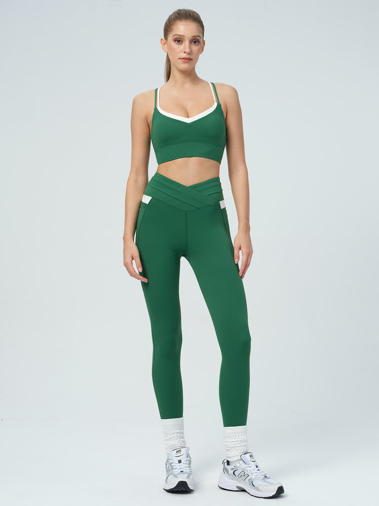 Women's Knitted Nylon Leggings Sustainable Yoga Bottoms - BERLOOK