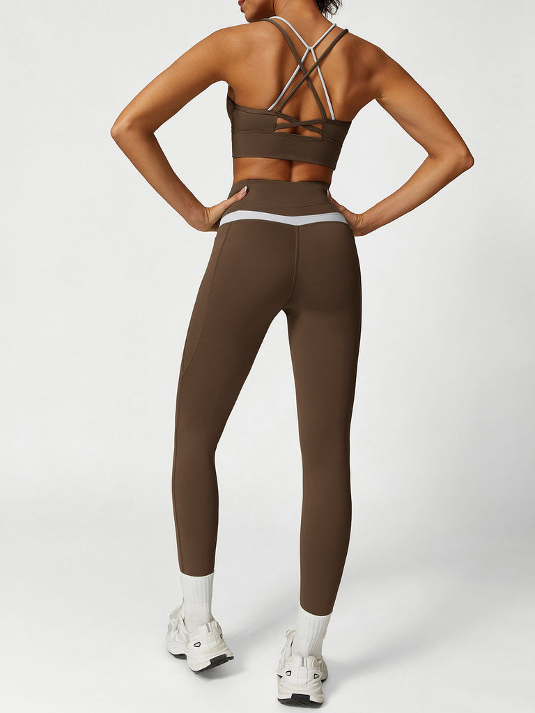 Women's Knitted Nylon Leggings Sustainable Yoga Bottoms - BERLOOK