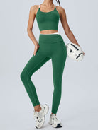 Women's knitted nylon leggings Sustainable Yoga Bottoms - BERLOOK