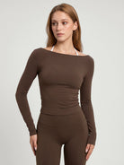 Women's Knitted Nylon Long Sleeve Tops Sustainable - BERLOOK - 04